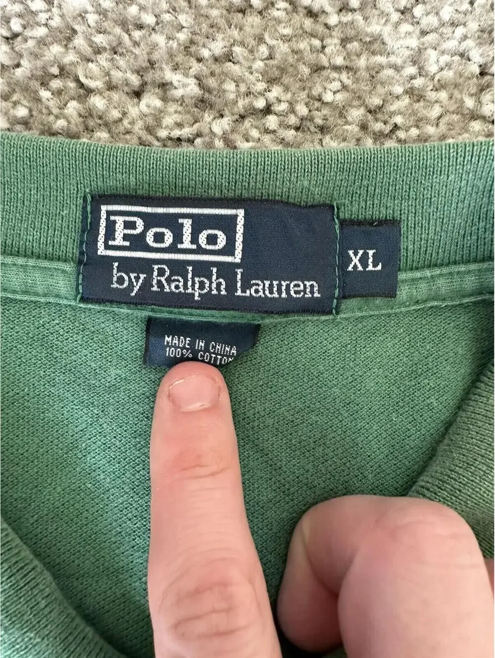 Polo Ralph Lauren Green Pocket Polo Shirt Short Sleeve Cotton Men’s Size XL